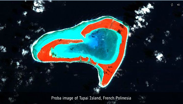 Proba image of Tupai Island, French Polynesia
